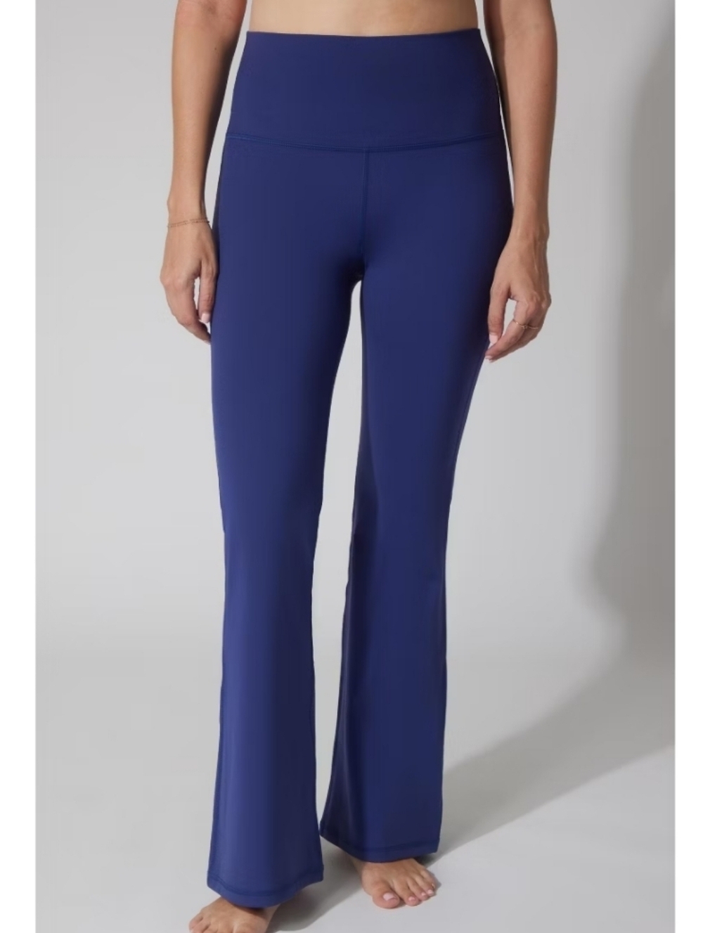 Yogalicious Lux Everyday Wide-LegFlare High-Rise 7/8 Yoga Pants Navy Blue Size M